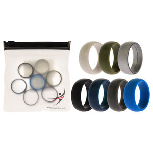 Silicone Wedding Solid Ring Set by ROQ for Men - 7 x 11 mm Ring